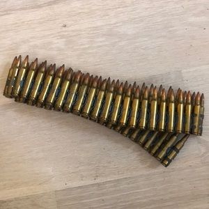 Real punk bullet belt - brass